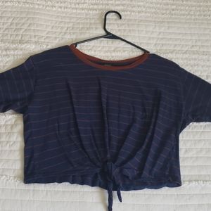 Women's Forever 21 Striped Crop Top